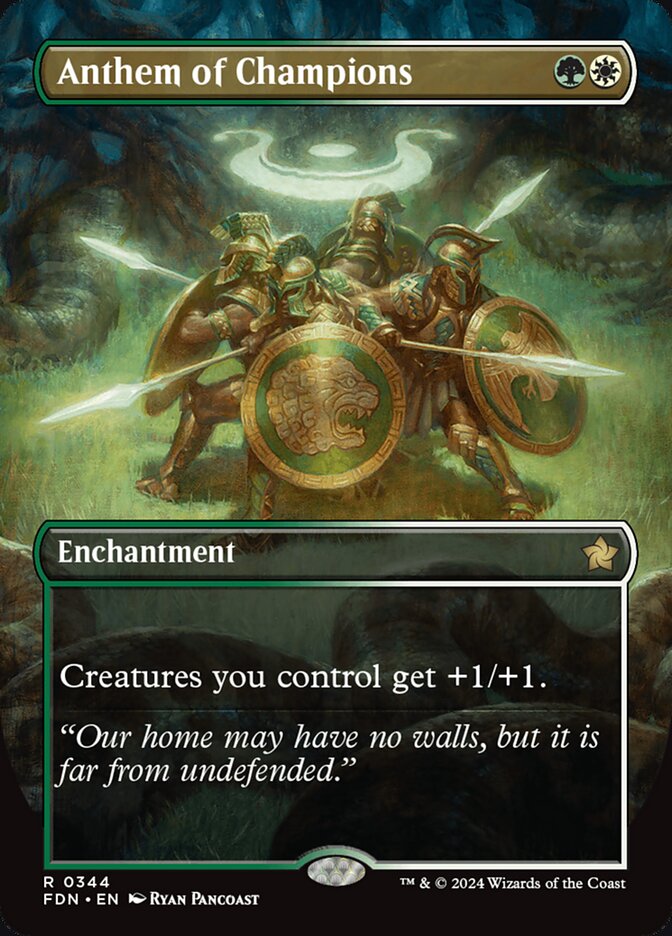 Anthem of Champions - [Foil, Borderless] Foundations (FDN)