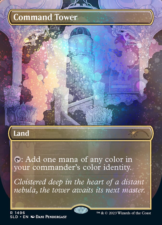Command Tower (1496‚òÖ) - [Galaxy Foil, Borderless] Secret Lair Drop (SLD)