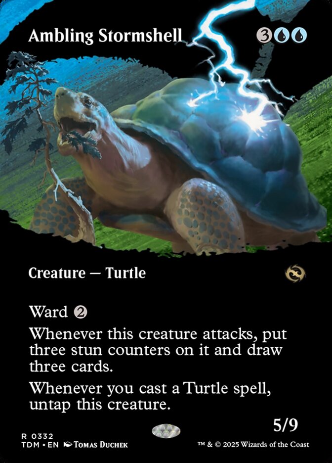 Ambling Stormshell (332) - [Foil, Showcase] Tarkir: Dragonstorm (TDM)