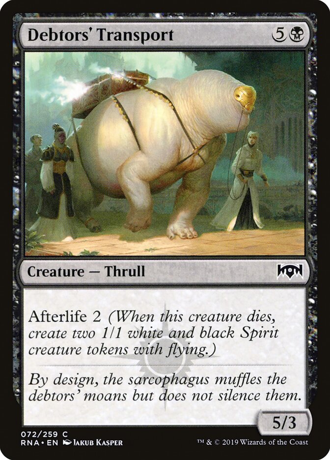 Debtors' Transport (72) - Ravnica Allegiance (RNA)
