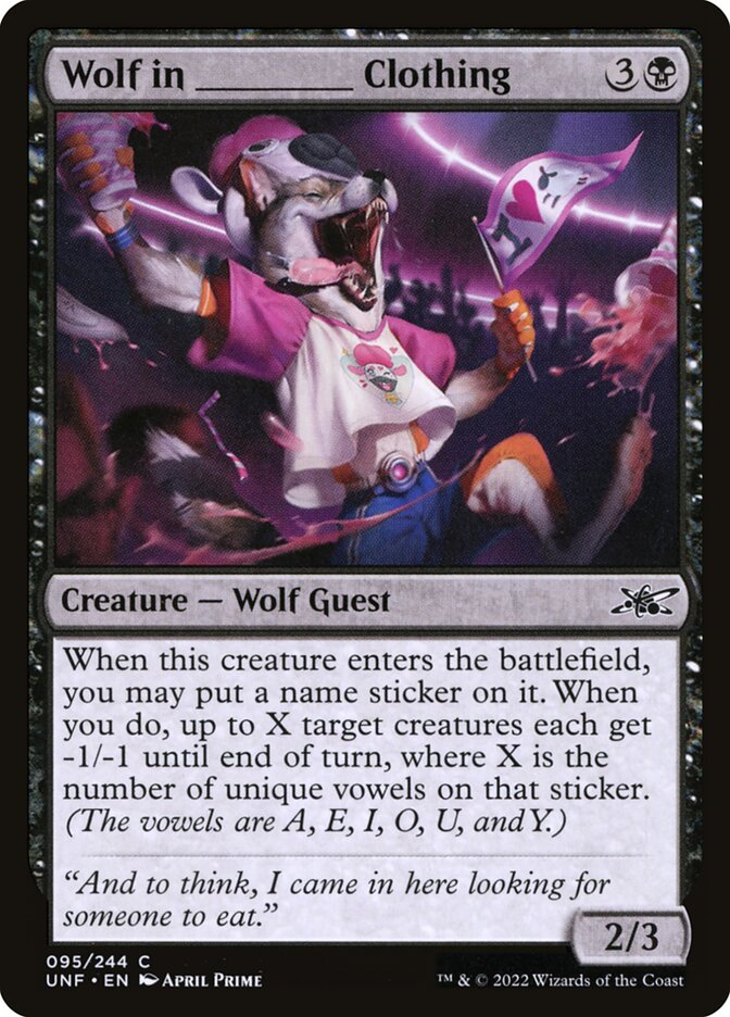 Wolf in _____ Clothing (95) - Unfinity (UNF)