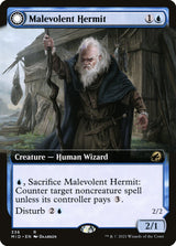 Malevolent Hermit // Benevolent Geist (336) - Innistrad: Midnight Hunt (MID)