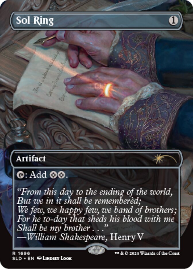 Sol Ring (1696) - [Foil, Borderless] Secret Lair Drop (SLD)