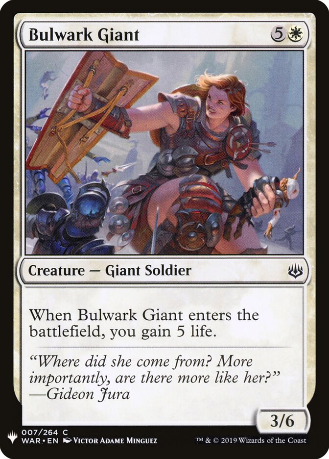 Bulwark Giant (WAR-7) - The List (PLST)