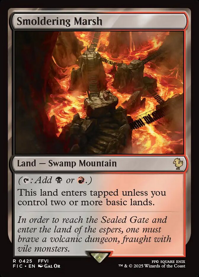 Smoldering Marsh (425) - [Surge Foil] Final Fantasy Commander (FIC)