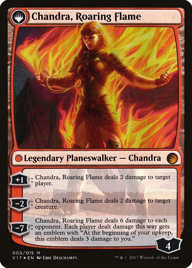 Chandra, Fire of Kaladesh // Chandra, Roaring Flame (6) - From the Vault: Transform (V17)