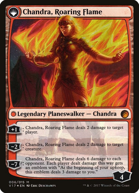 Chandra, Fire of Kaladesh // Chandra, Roaring Flame (6) - From the Vault: Transform (V17)