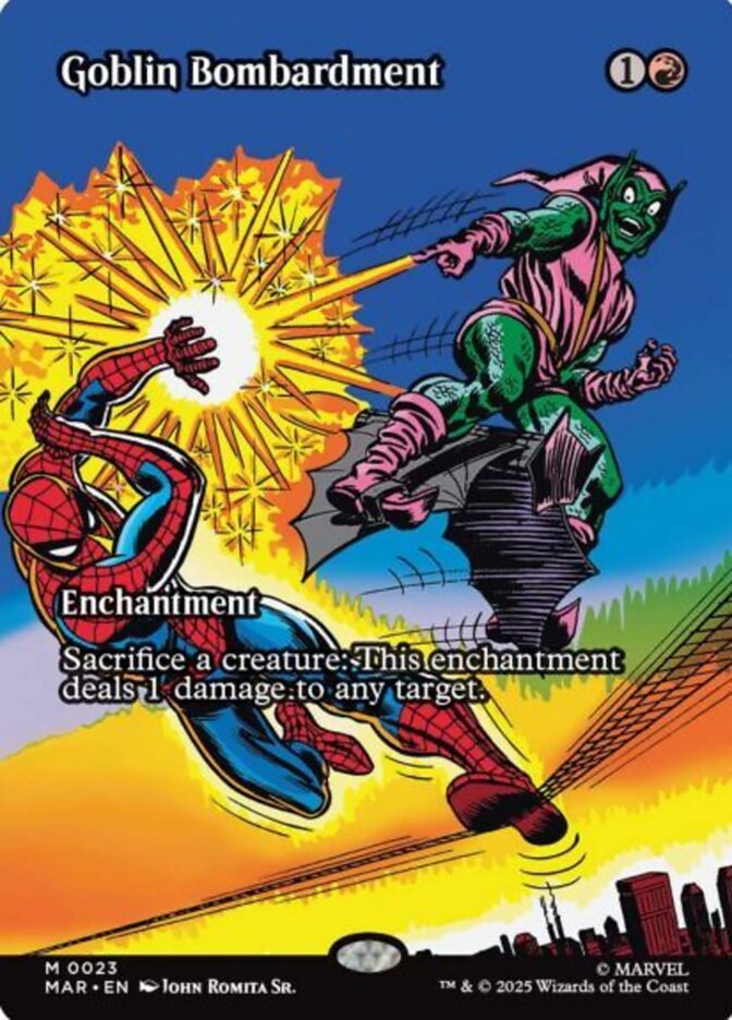 Goblin Bombardment (23) - [Foil, Borderless] Marvel Universe (MAR)