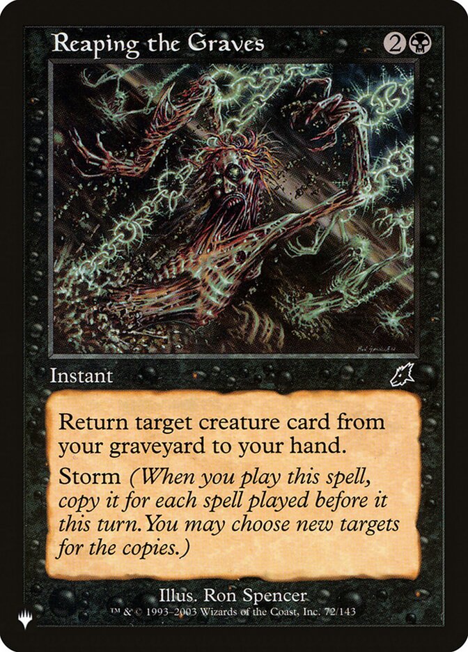 Reaping the Graves (SCG-72) - The List (PLST)