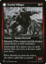 Fearful Villager // Fearsome Werewolf (424) - Innistrad: Double Feature (DBL)