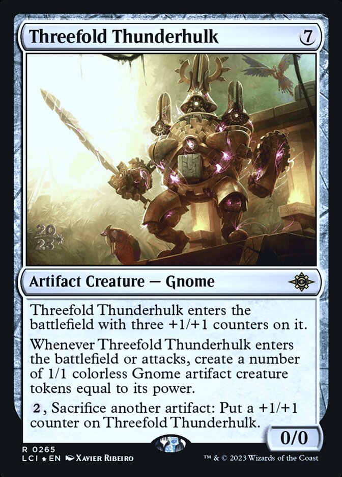 Threefold Thunderhulk (265s) - The Lost Caverns of Ixalan Promos (PLCI)