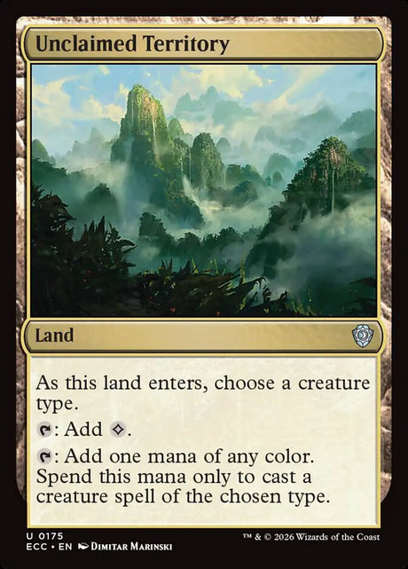 Unclaimed Territory (175) - Lorwyn Eclipsed Commander (ECC)