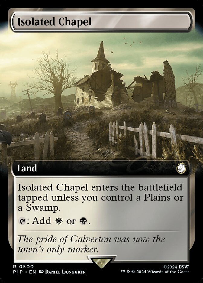 Isolated Chapel - [Foil, Extended Art] Fallout (PIP)