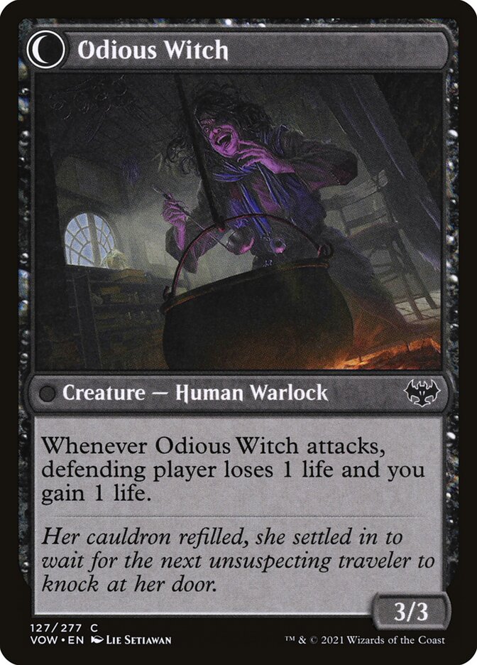 Ragged Recluse // Odious Witch (127) - Innistrad: Crimson Vow (VOW)