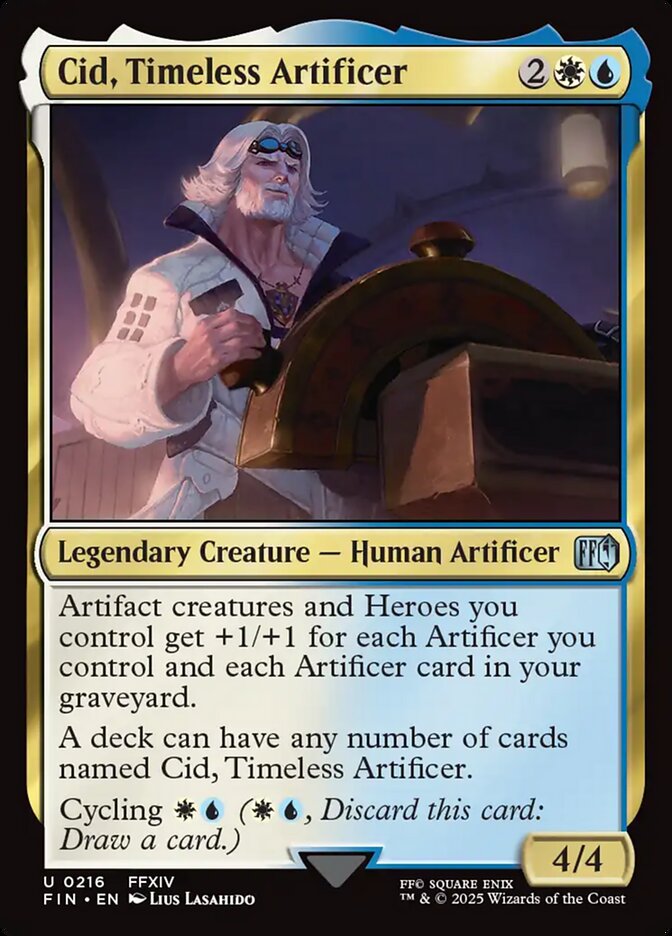 Cid, Timeless Artificer (216) - [Foil] Final Fantasy (FIN)
