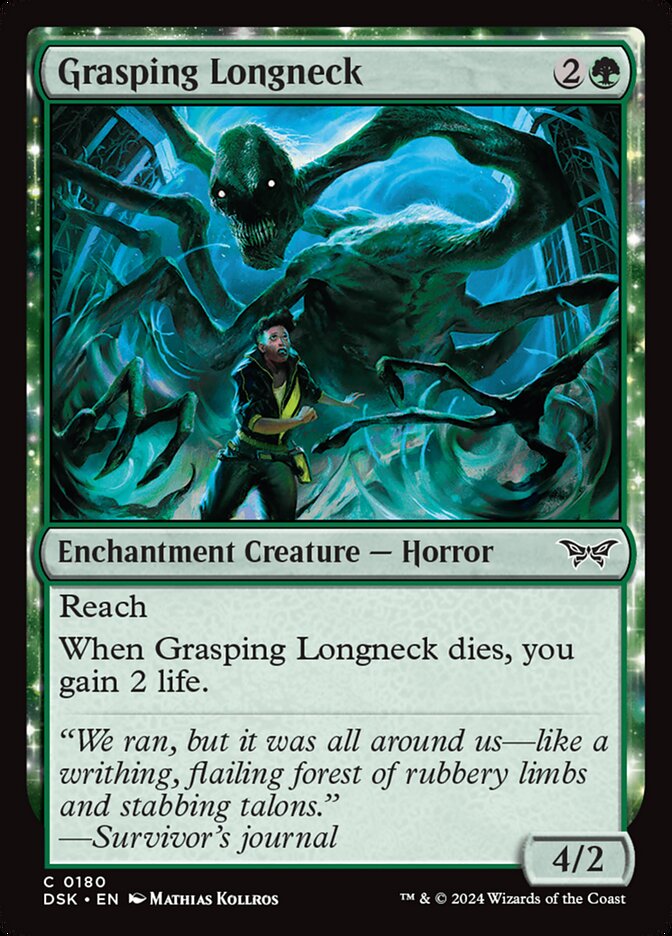 Grasping Longneck - [Foil] Duskmourn: House of Horror (DSK)