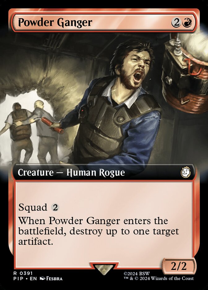 Powder Ganger - [Foil, Extended Art] Fallout (PIP)