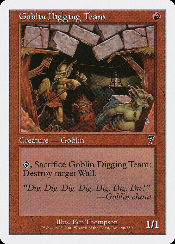 Goblin Digging Team (186) - Seventh Edition (7ED)