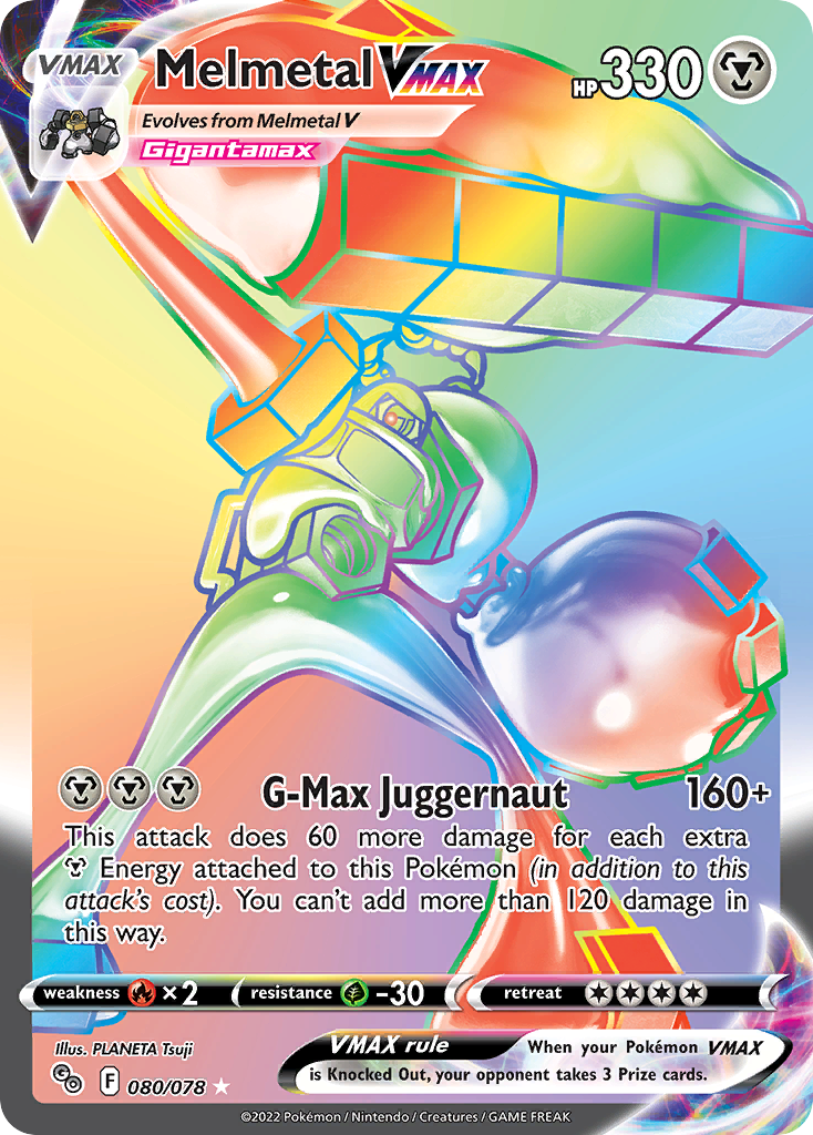 Melmetal VMAX (80/78) - [Rainbow Holo] Pokemon GO (PGO)