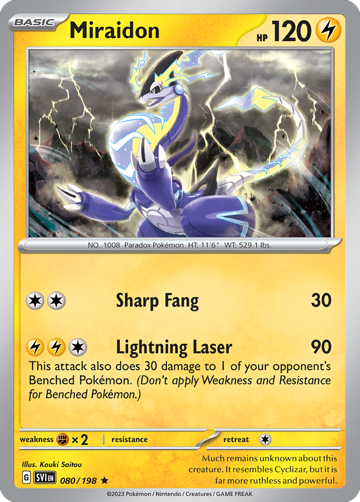 Miraidon (80/198) - [Reverse Holo] Scarlet & Violet (SVI)