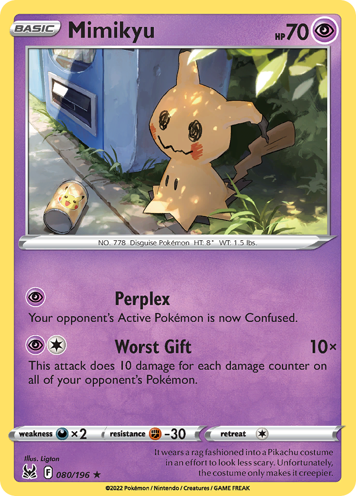 Mimikyu (80/196) - [Reverse Holo] Lost Origin (LOR)