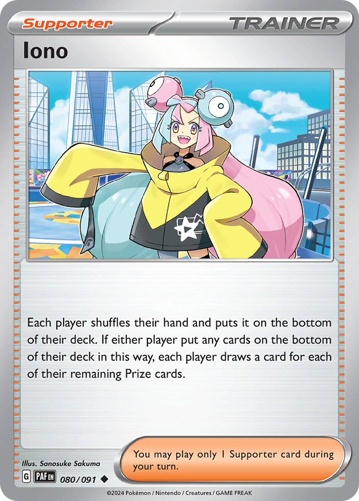 Iono (80/91) - [Reverse Holo] Paldean Fates (PAF)