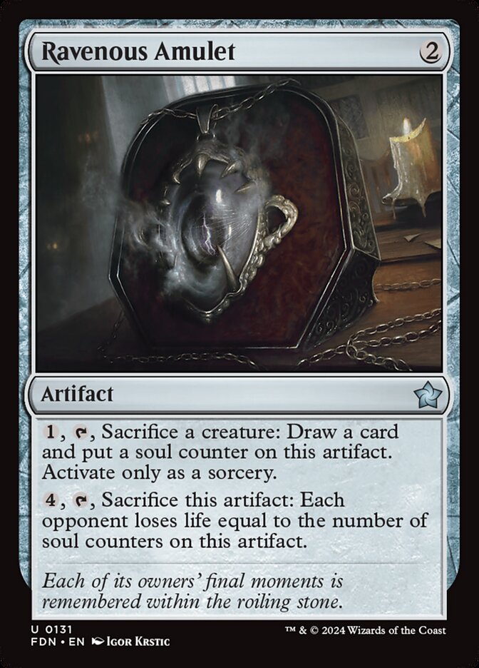Ravenous Amulet - [Foil] Foundations (FDN)