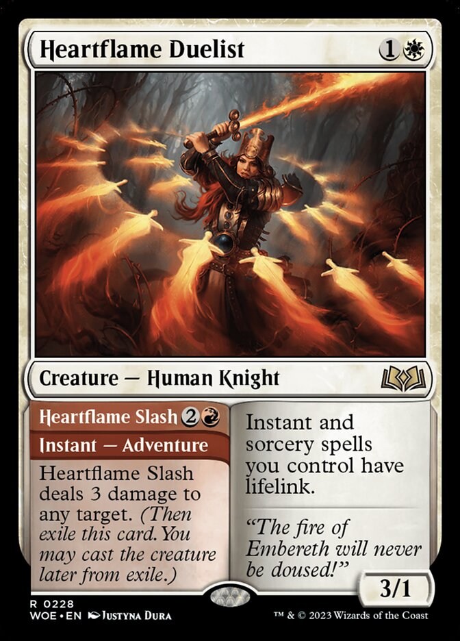 Heartflame Duelist // Heartflame Slash (228) - Wilds of Eldraine (WOE)