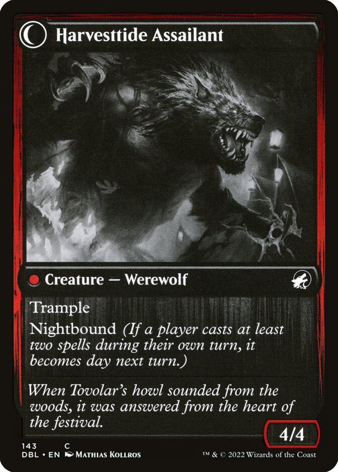 Harvesttide Infiltrator // Harvesttide Assailant (143) - Innistrad: Double Feature (DBL)