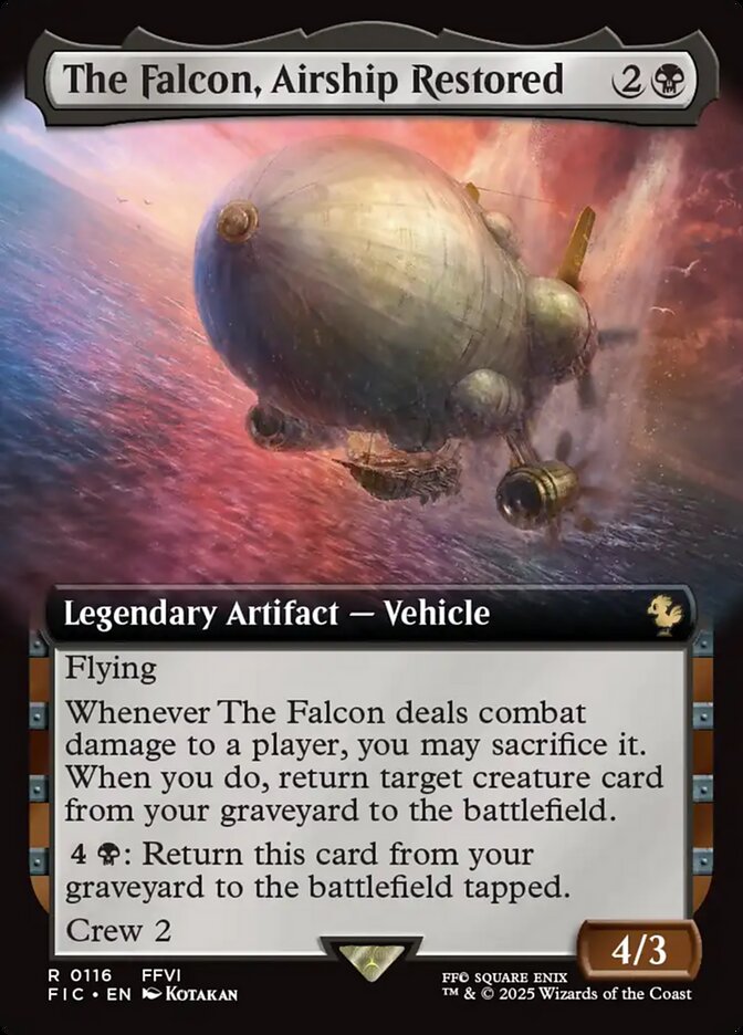 The Falcon, Airship Restored (116) - [Foil, Extended Art] Final Fantasy Commander (FIC)