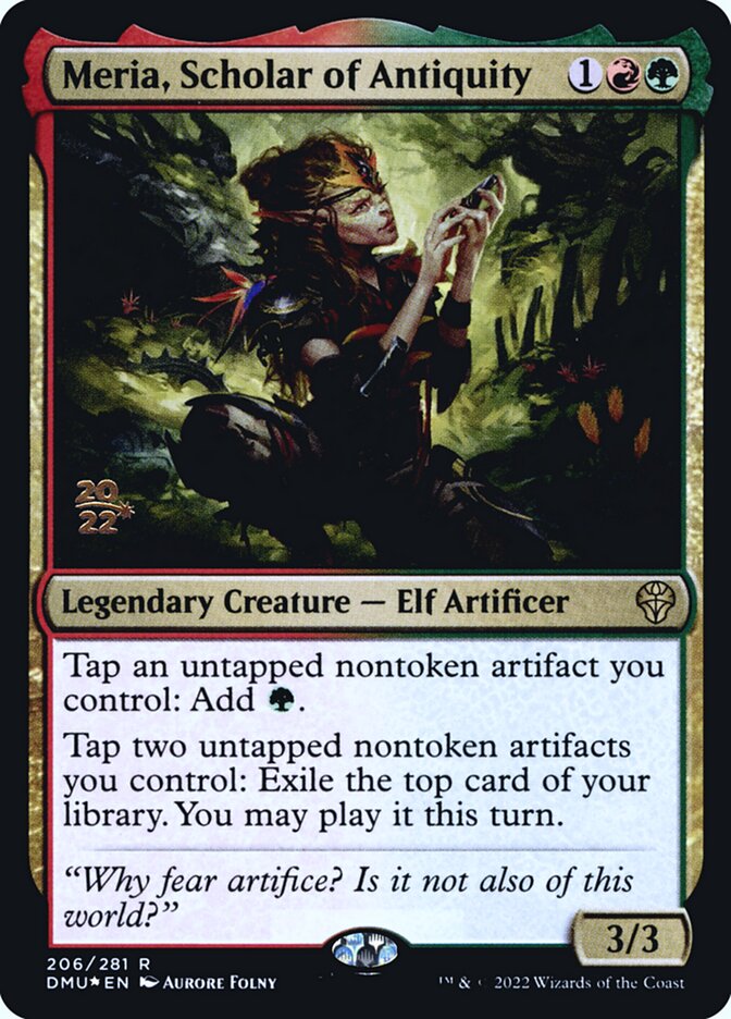 Meria, Scholar of Antiquity (206s) - Dominaria United Promos (PDMU)