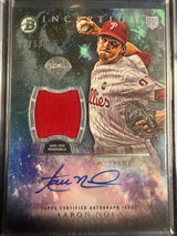 2016 Bowman Inception Aaron Nola Relic Auto Green /50