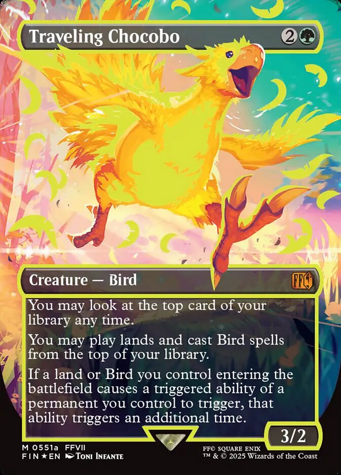 Traveling Chocobo (551a) - [Foil, Serialized] Final Fantasy (FIN)