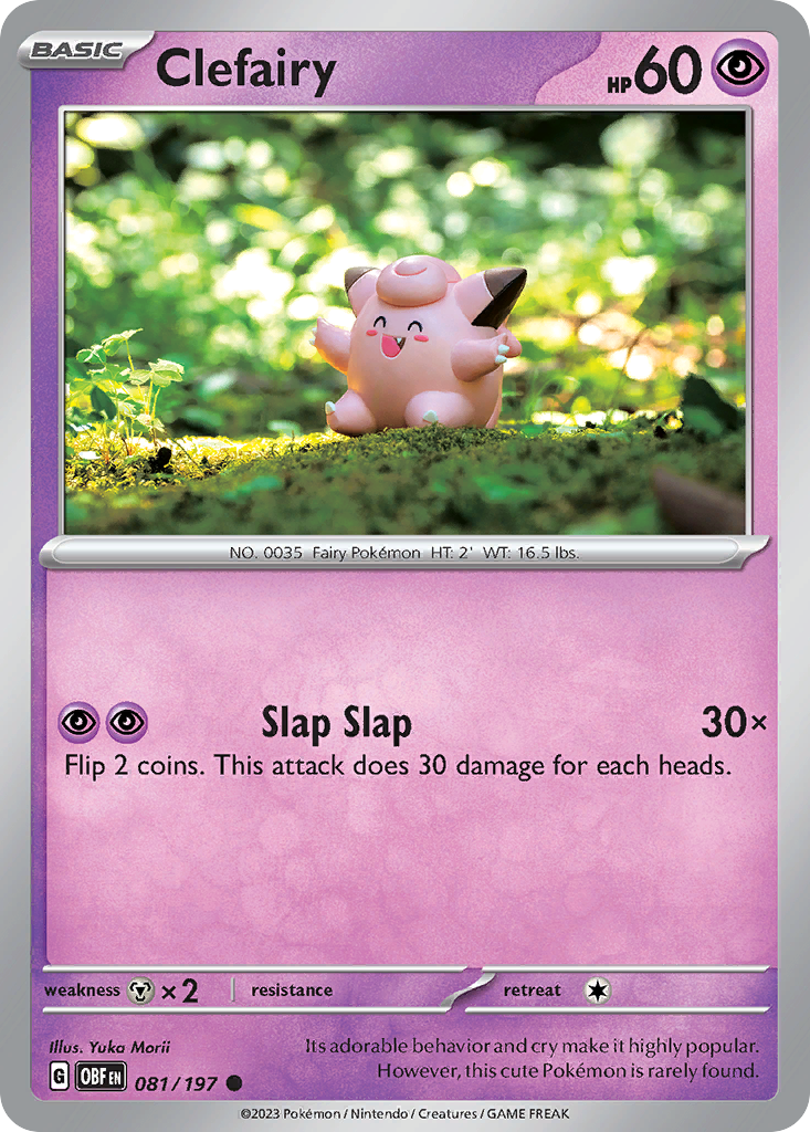 Clefairy (81/197) - [Reverse Holo] Obsidian Flames (OBF)