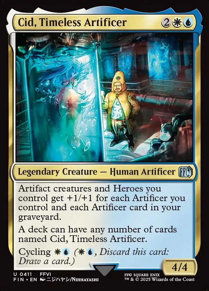 Cid, Timeless Artificer (411) - [Foil] Final Fantasy (FIN)