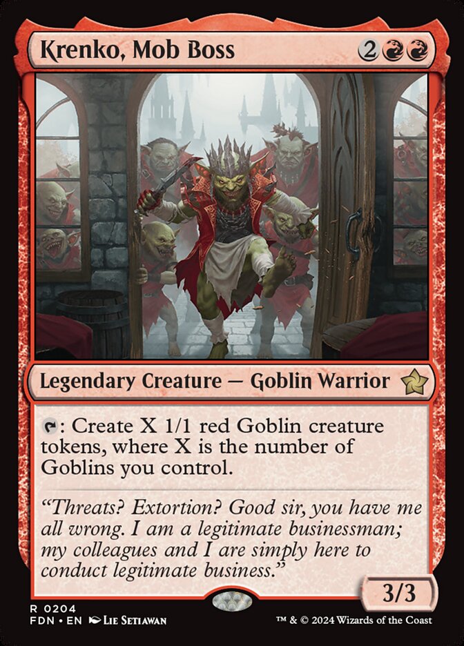 Krenko, Mob Boss - [Foil] Foundations (FDN)