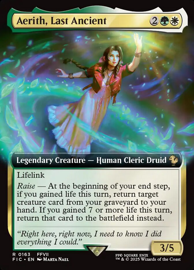 Aerith, Last Ancient (163) - [Foil, Extended Art] Final Fantasy Commander (FIC)