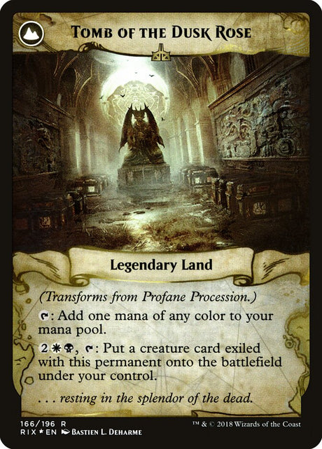 Profane Procession // Tomb of the Dusk Rose (166s) - Rivals of Ixalan Promos (PRIX)