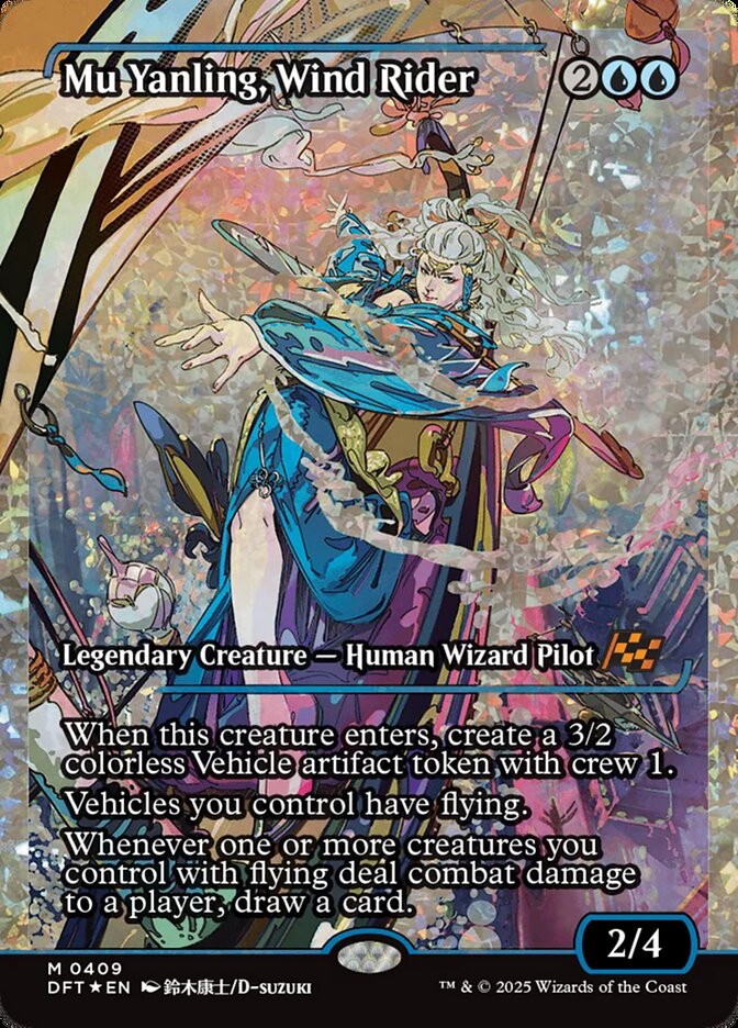 Mu Yanling, Wind Rider - [Fractured Foil, Showcase] Aetherdrift (DFT)