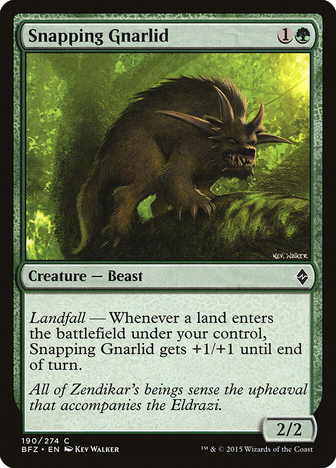 Snapping Gnarlid (190) - Battle for Zendikar (BFZ)