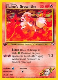 Blaines Growlithe (62) - Gym Heroes (G1)