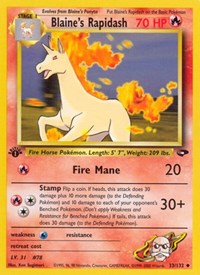 Blaines Rapidash (33) - Gym Challenge (G2)
