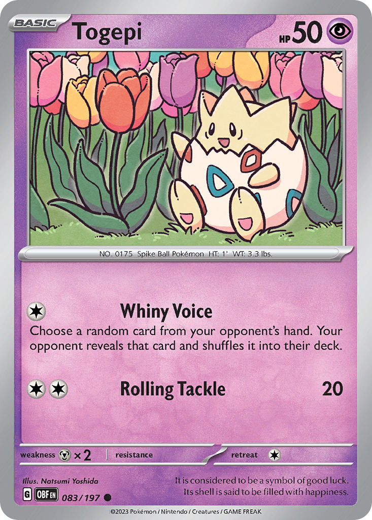 Togepi (83/197) - [Reverse Holo] Obsidian Flames (OBF)