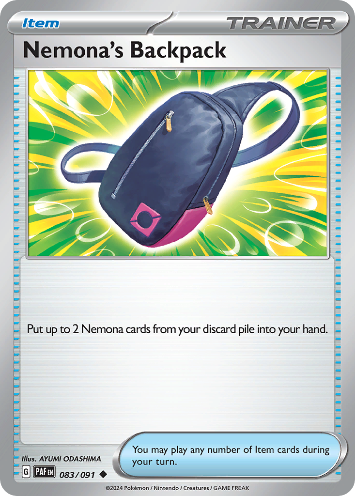 Nemona's Backpack (83/91) - [Reverse Holo] Paldean Fates (PAF)