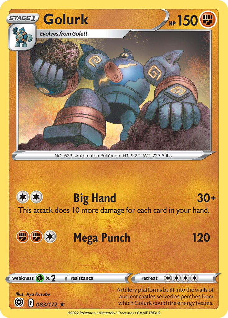 Golurk (83/172) - [Reverse Holo] Brilliant Stars (BRS)