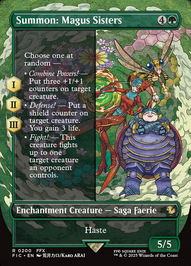 Summon: Magus Sisters (200) - [Borderless] Final Fantasy Commander (FIC)