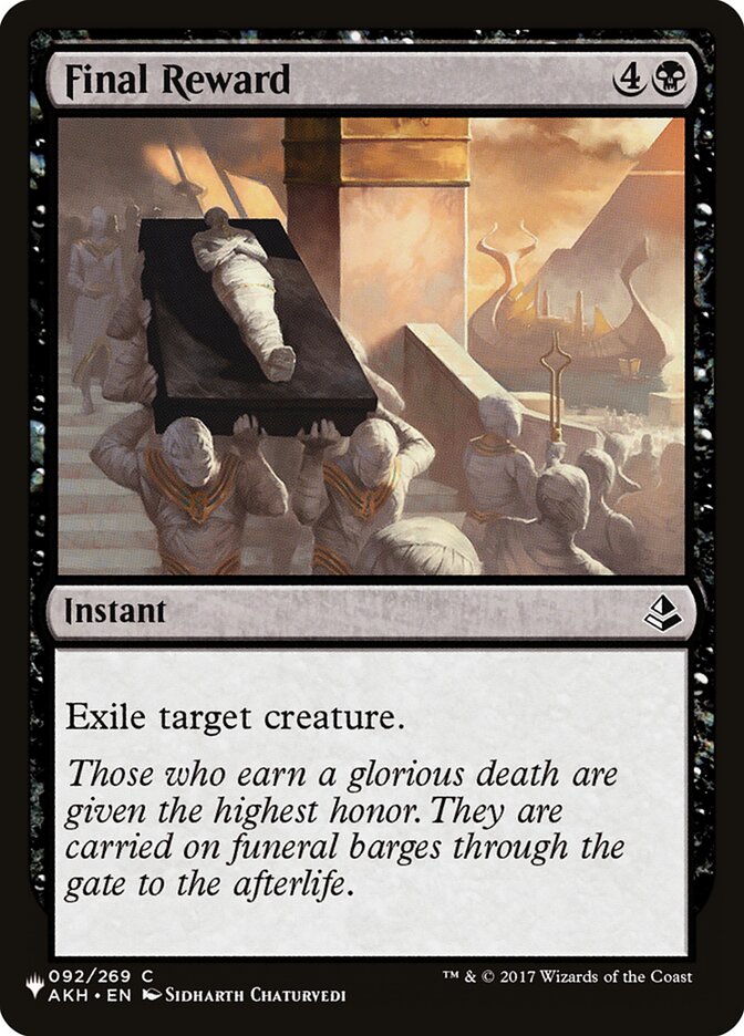 Final Reward (AKH-92) - The List (PLST)