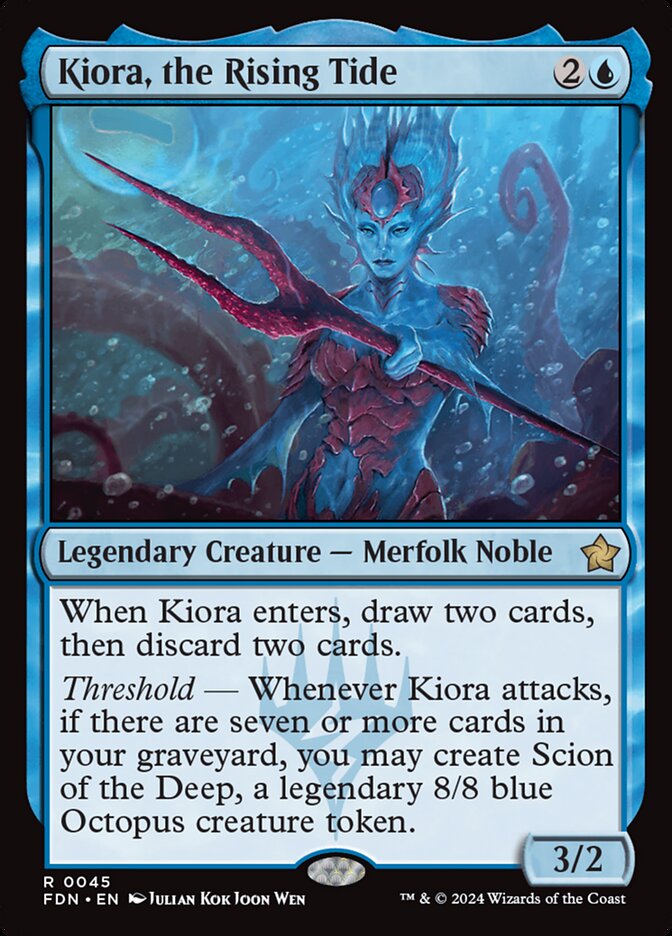Kiora, the Rising Tide - [Foil] Foundations (FDN)
