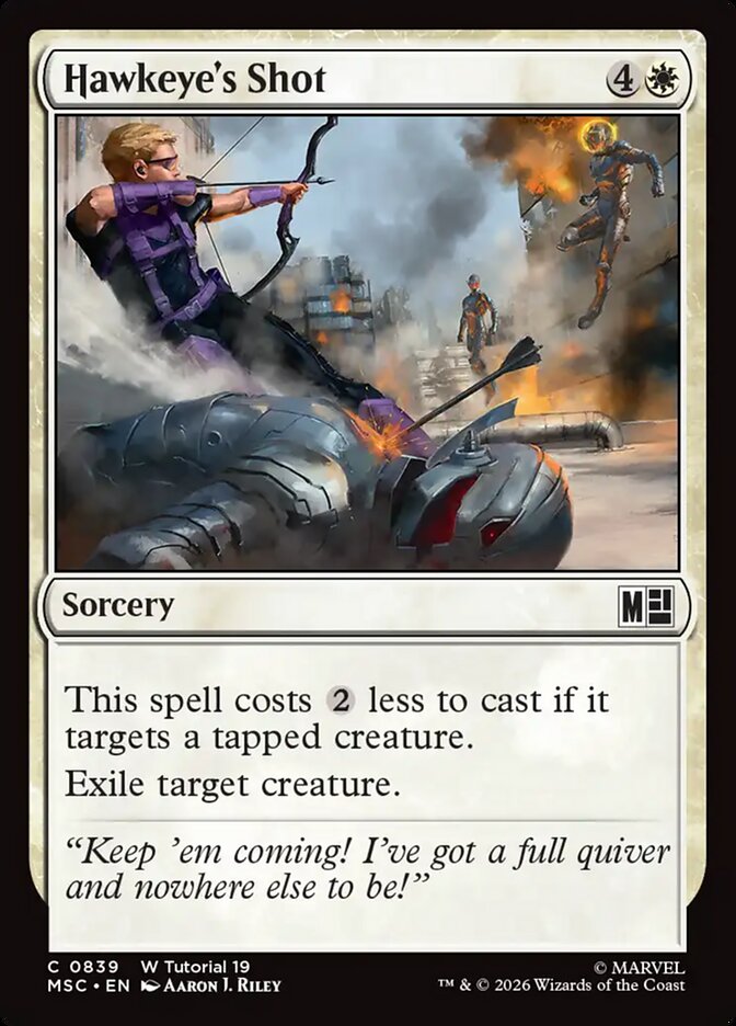 Hawkeye's Shot (839) - Marvel Super Heroes Commander (MSC)