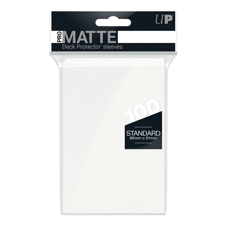 PRO-Matte Standard Deck Protectors - White (100-Pack)